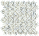 Emser Winter Frost 12"x13" Daisy Mosaic 0.33"x0.83" Winter frost